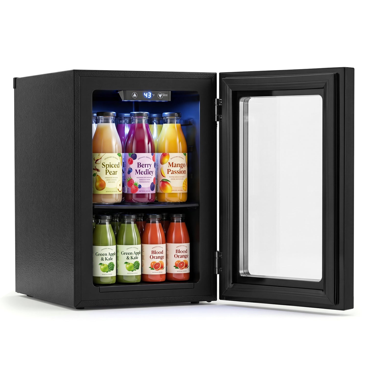 Beverage Refrigerator 0.6 Cu Ft 24 Can Countertop Mini Fridge