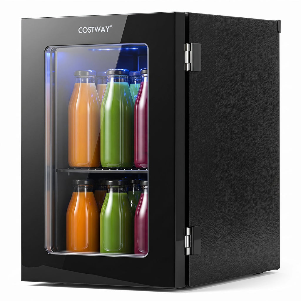 Beverage Refrigerator 0.6 Cu Ft 24 Can Countertop Mini Fridge