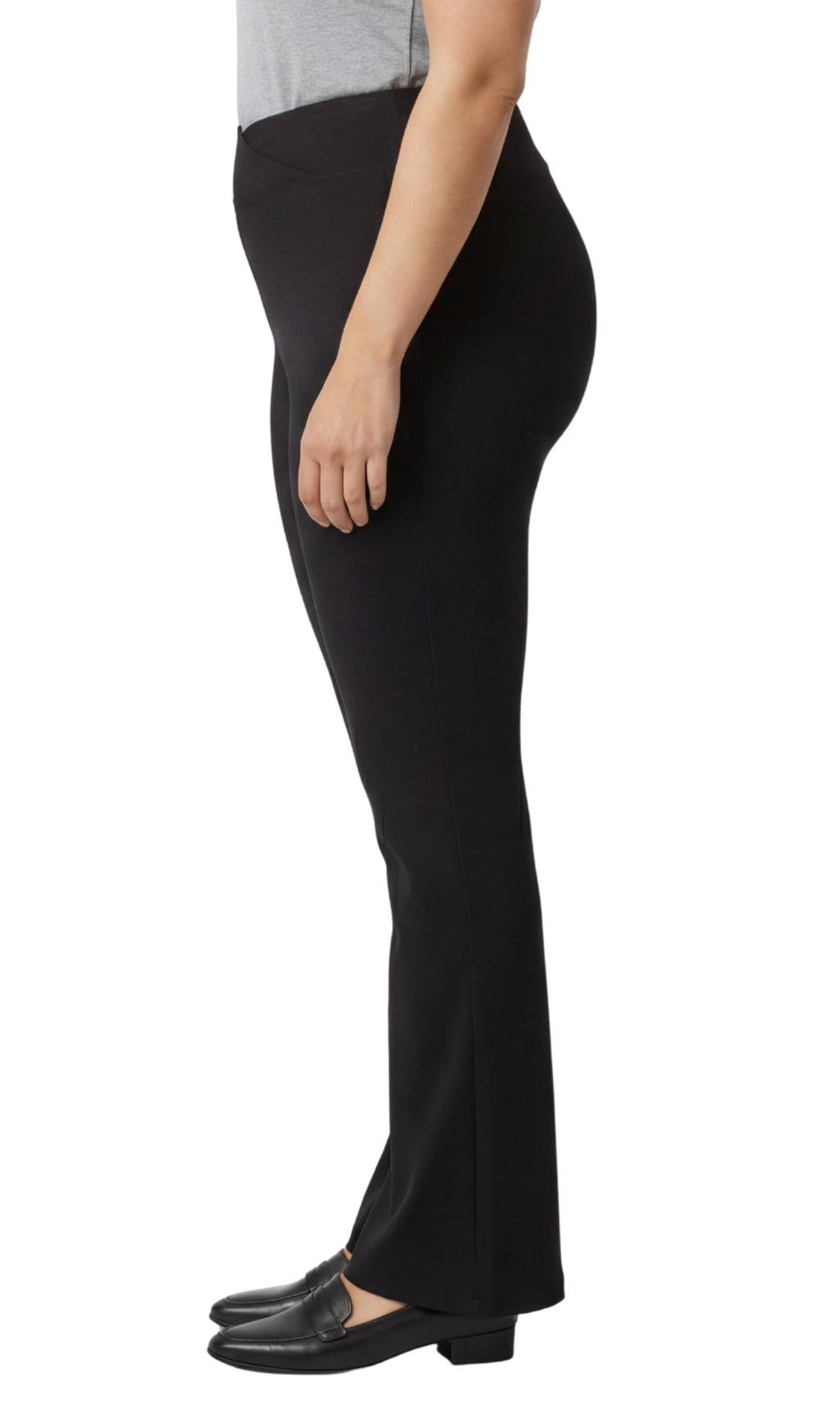 Women's Bootcut Flare Leggings — Pull-On Cotton Stretch with Crossover Waist