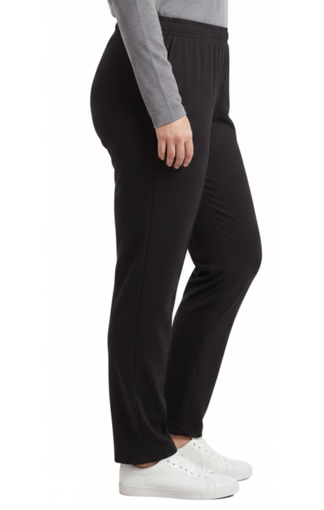 Women's High-Waisted Premium Cotton Stretch Leggings — Dressy Black