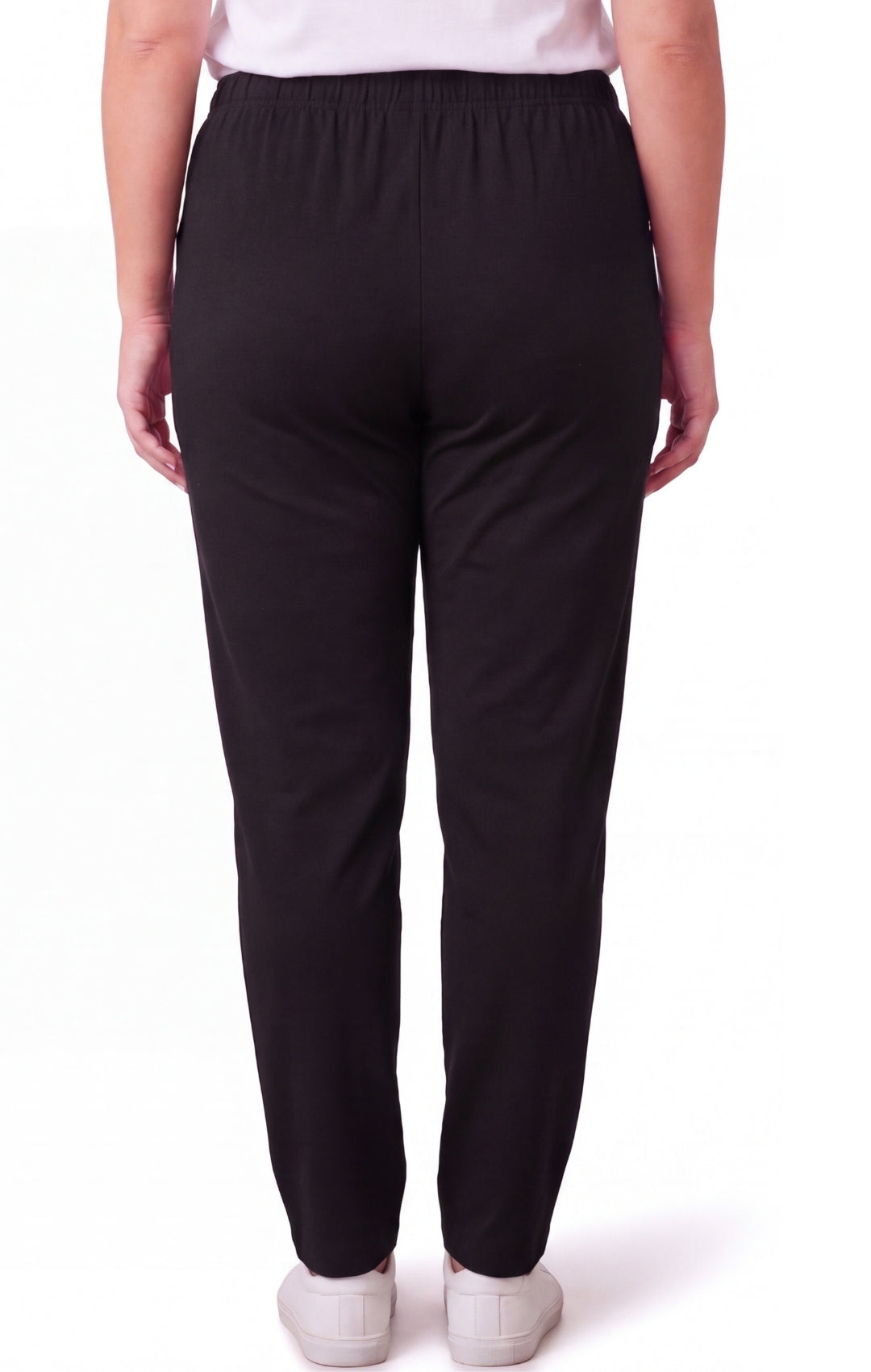 Women's High-Waisted Premium Cotton Stretch Leggings — Dressy Black