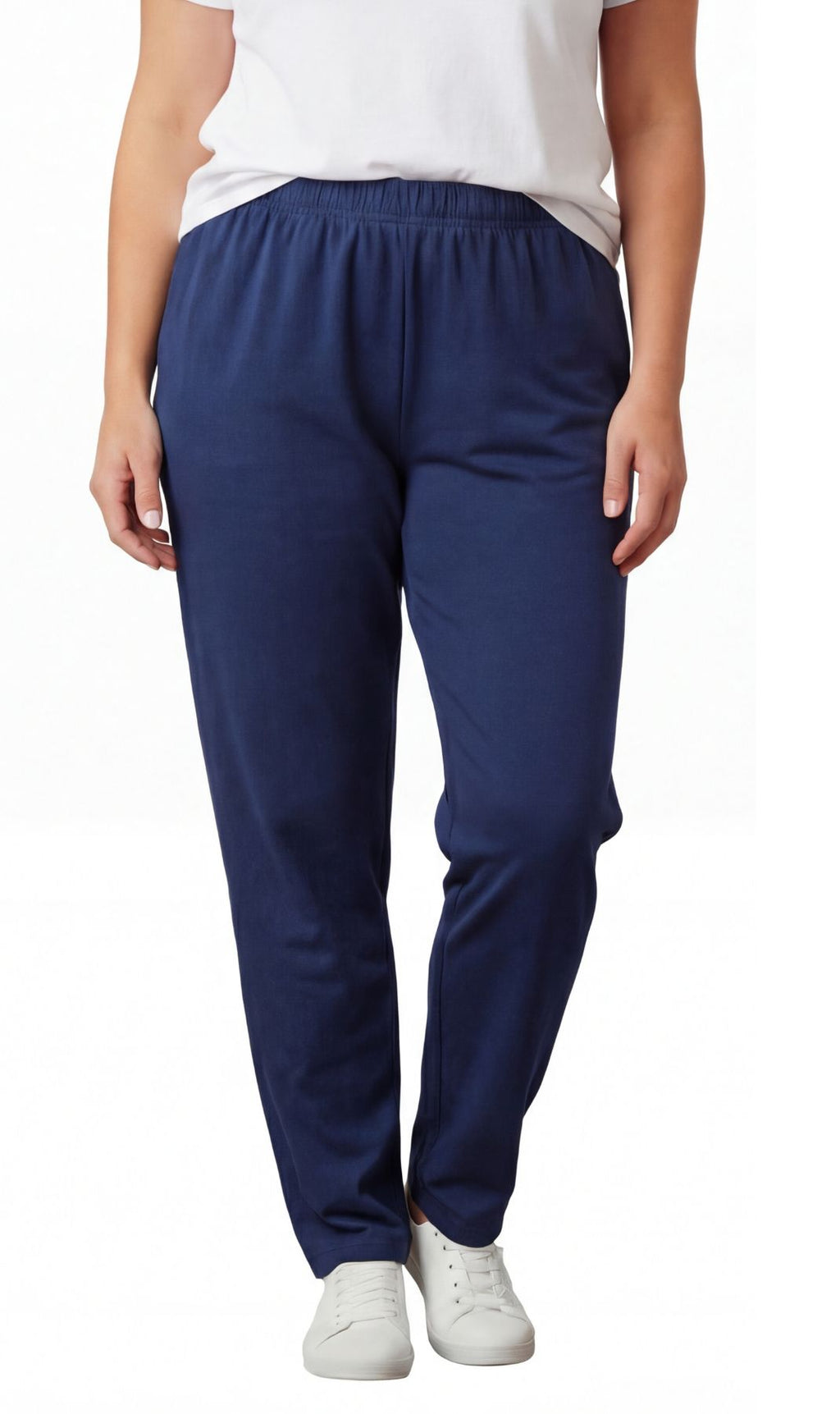 Women's High-Waisted Premium Cotton Stretch Leggings — Dressy Black
