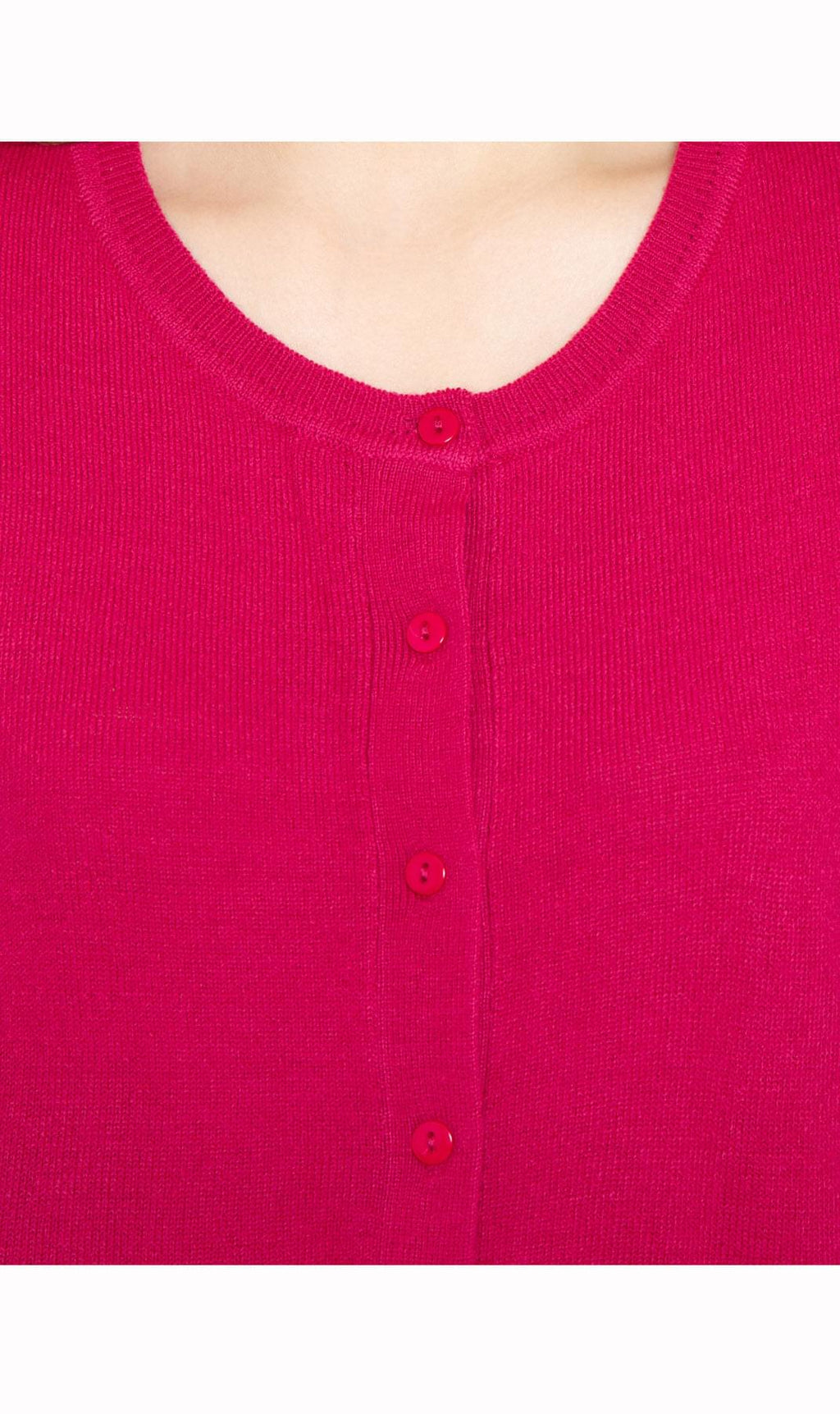 Women's Button Front Cardigan with Elbow Cuff Detail — Soft Knit