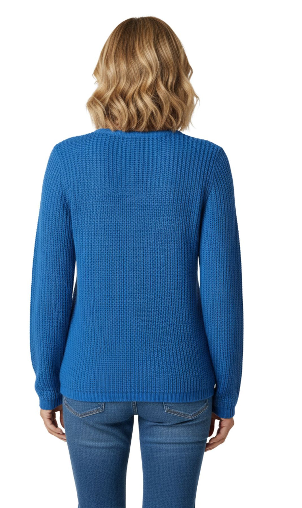 Women's Long Sleeve Henley Shaker Knit Sweater — 3-Button Placket