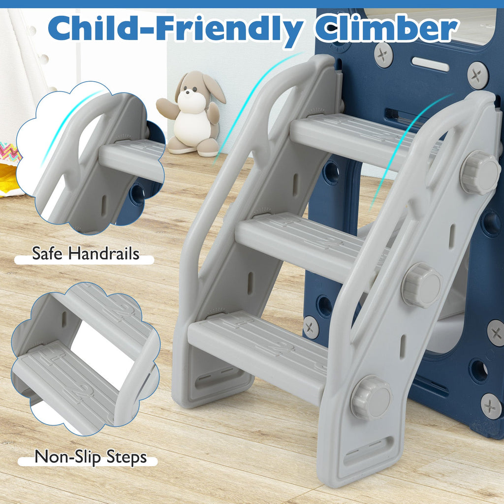 10 in 1 Toddler Slide Set Kids Slide and Climber Playset Indoor Playground