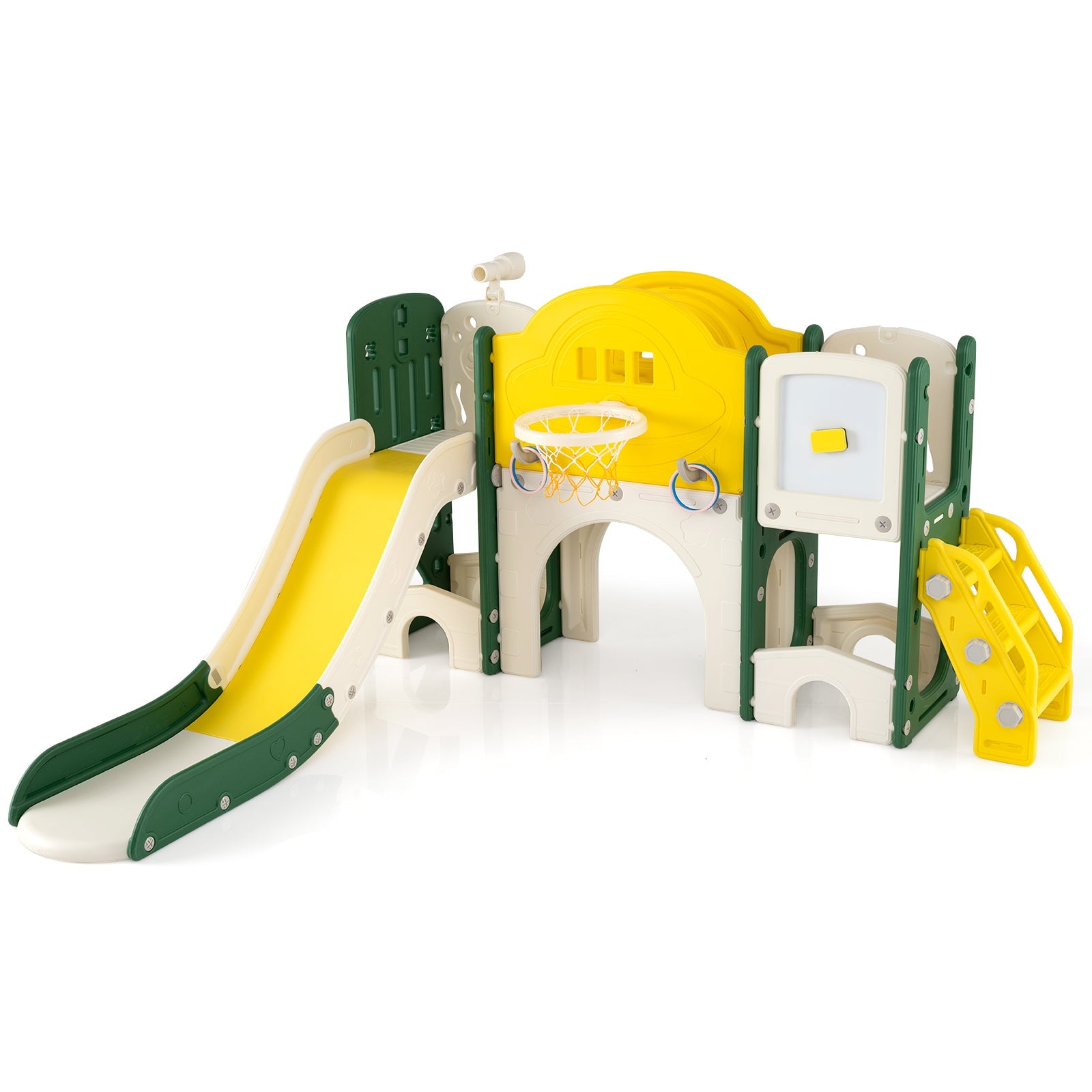 10 in 1 Toddler Slide Set Kids Slide and Climber Playset Indoor Playground