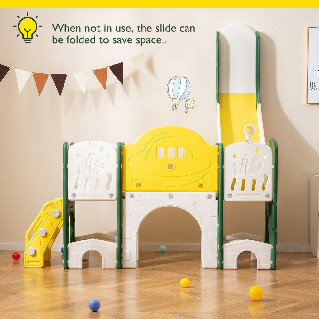 10 in 1 Toddler Slide Set Kids Slide and Climber Playset Indoor Playground