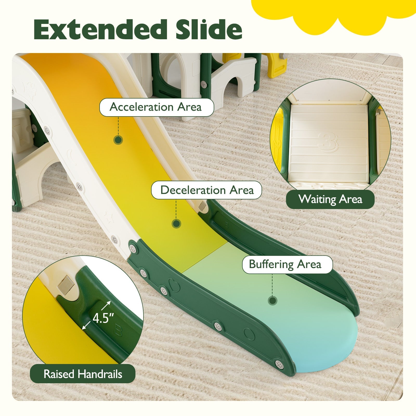 10 in 1 Toddler Slide Set Kids Slide and Climber Playset Indoor Playground