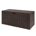 120 Gal Outdoor Deck Box with Lid and Handles for Garden Tools