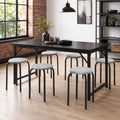 18-Inch Stackable Bar Stools with Washable Covers, Set of 6