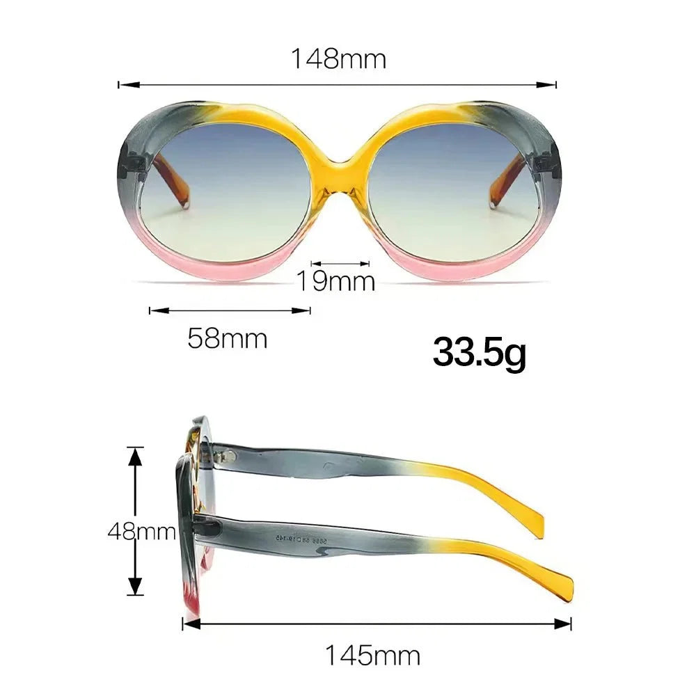 2025 New Retro Oval Sunglasses | UV Protection with Photochromic Lenses