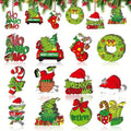 24-Piece Christmas Ornaments Set | Lime Green and Red Hanging Decorations