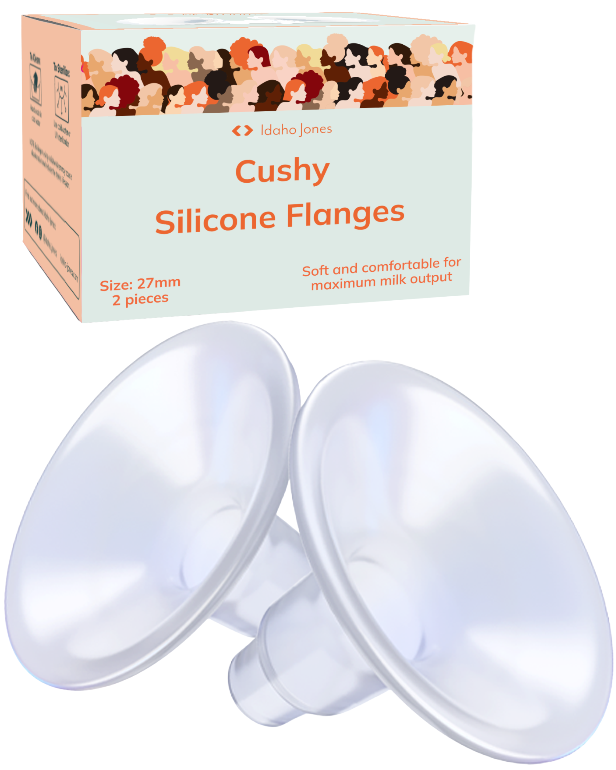 Silicone Breast Pump Flanges - Cushy