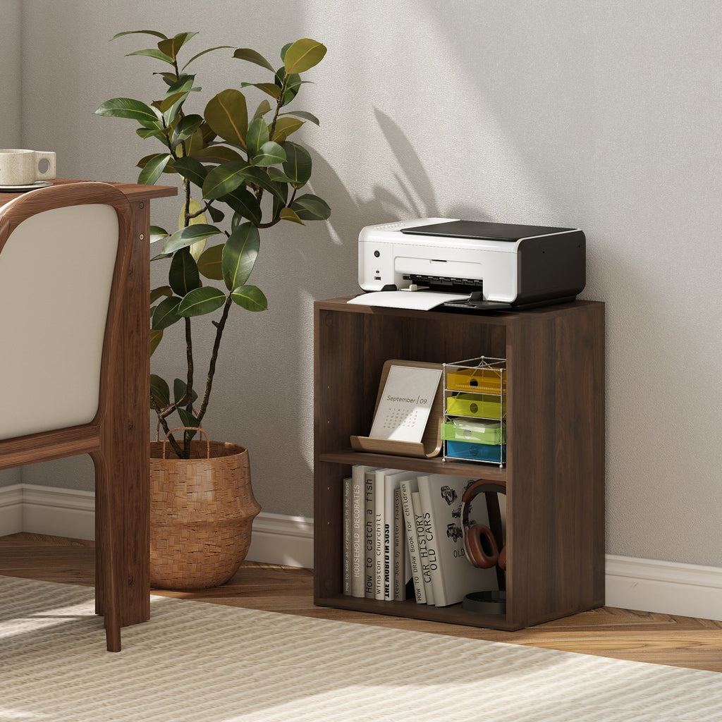 2-Cube Bookshelf with Adjustable Shelf - Dark Walnut
