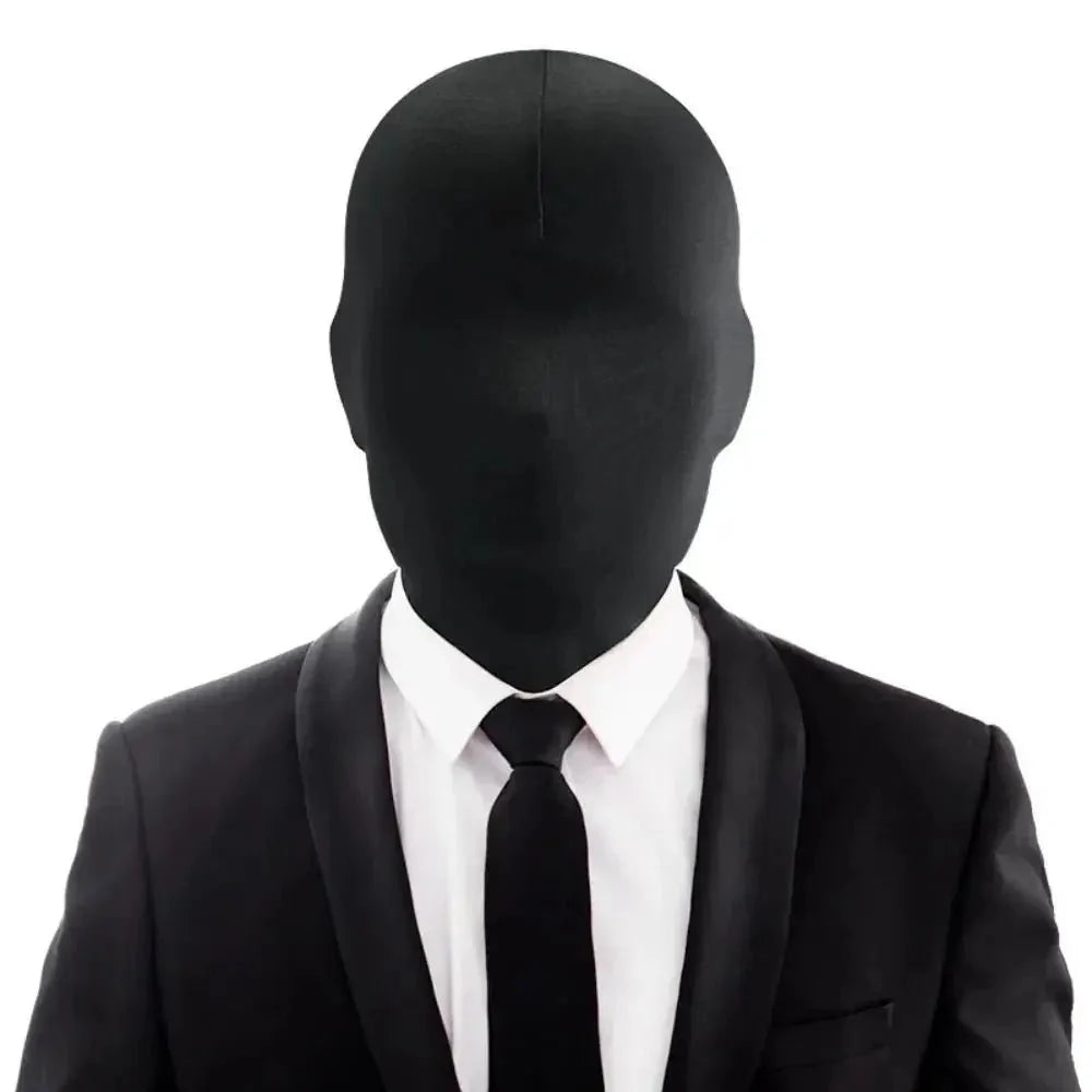 2pcs Black Cosplay Full Mask | Breathable Thin Hood for Halloween and Party Costumes