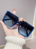 Oversized Gradient Square Sunglasses