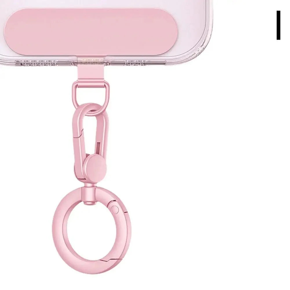 360° Rotating Zinc Alloy Phone Ring Holder Hook | Universal Anti-Entanglement Lanyard Attachment