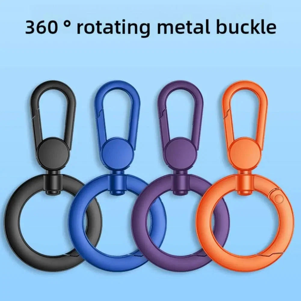 360° Rotating Zinc Alloy Phone Ring Holder Hook | Universal Anti-Entanglement Lanyard Attachment