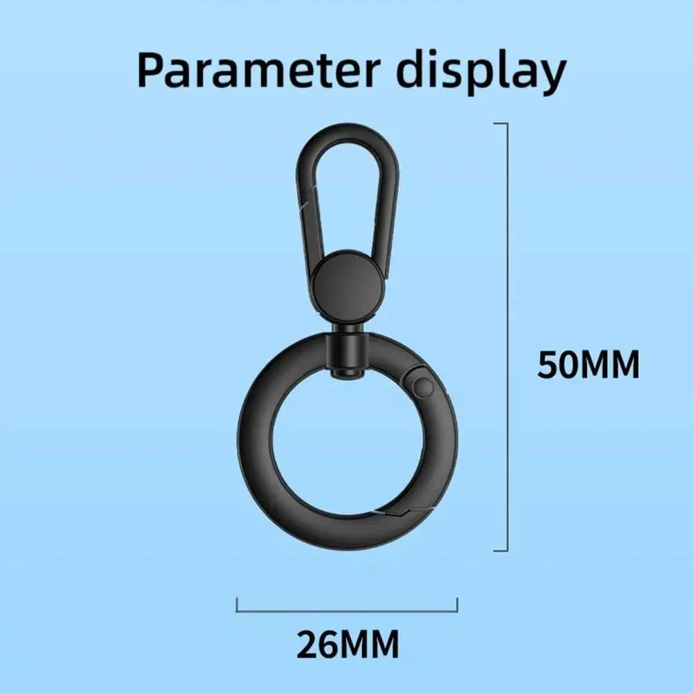 360° Rotating Zinc Alloy Phone Ring Holder Hook | Universal Anti-Entanglement Lanyard Attachment