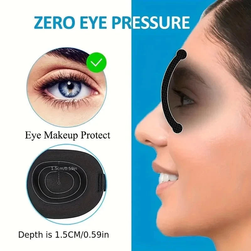 3D Contoured Sleep Mask | Ultra-Soft Breathable Light Blocking Eye Cover