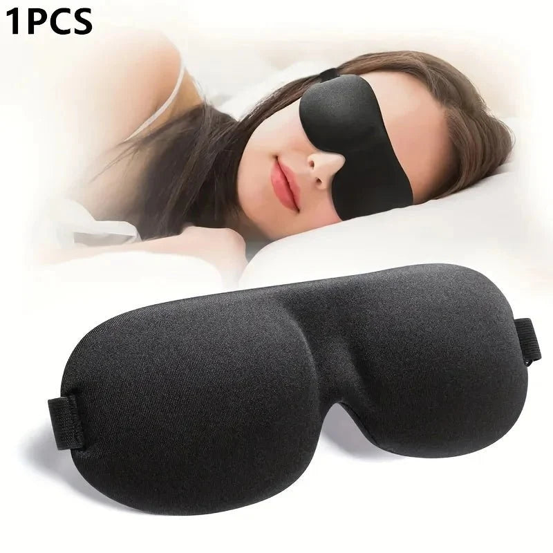 3D Contoured Sleep Mask | Ultra-Soft Breathable Light Blocking Eye Cover