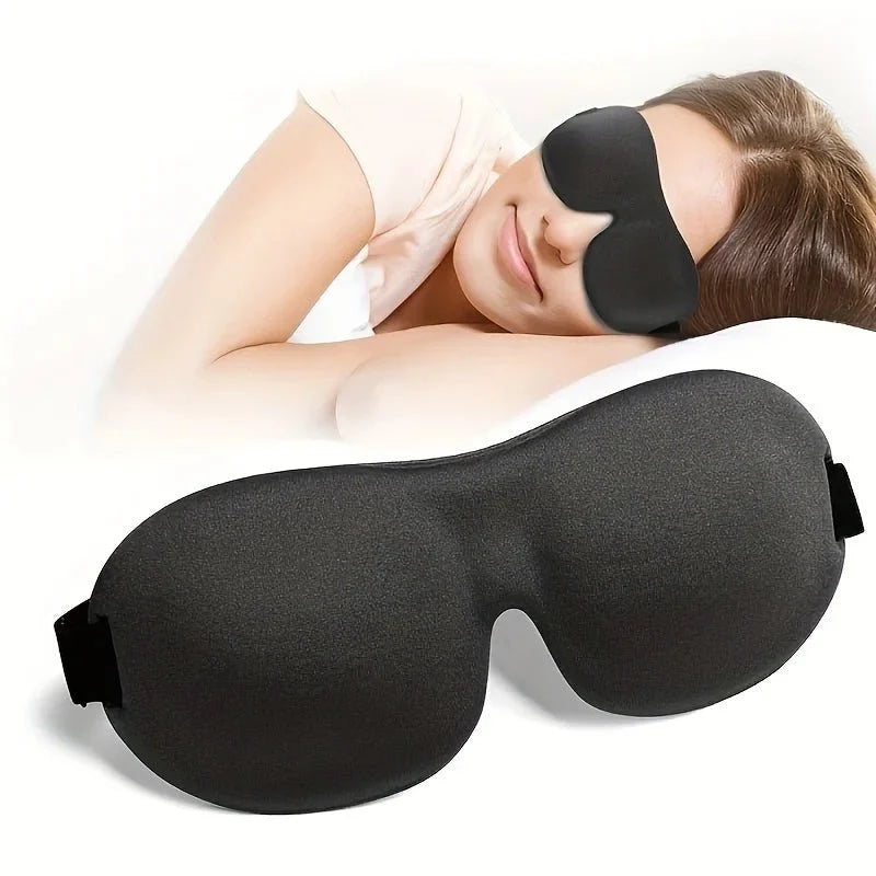 3D Contoured Sleep Mask | Ultra-Soft Breathable Light Blocking Eye Cover