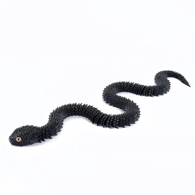3D Printed Rotatable Snake Model | Articulated Animal Simulation Ornament