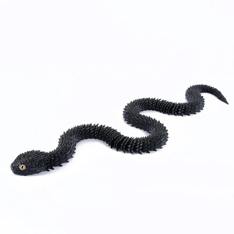 3D Printed Rotatable Snake Model | Articulated Animal Simulation Ornament