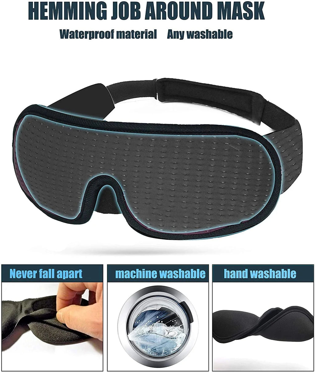 3D Sleep Eye Mask | Soft Padded Memory Foam Eyeshade