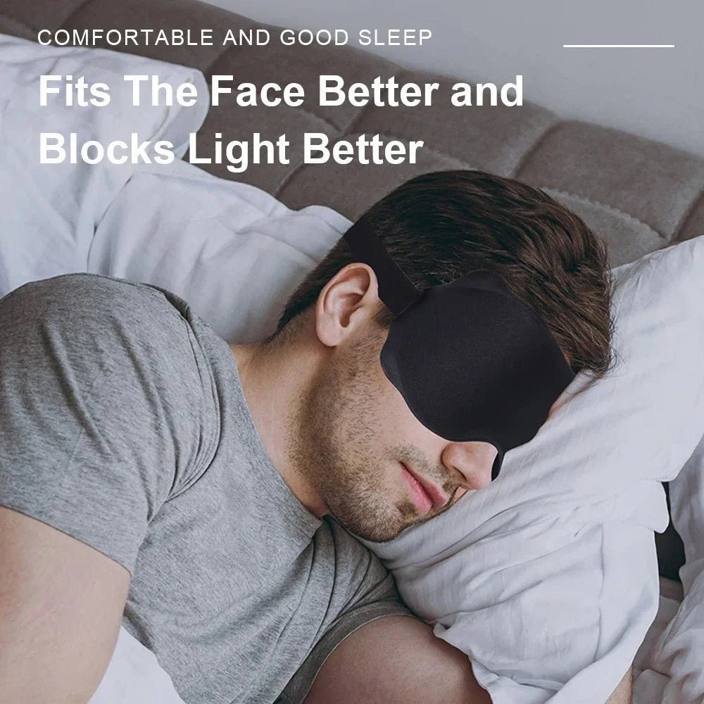 3D Sleeping Mask with Padded Light Blocking | Soft Ergonomic Eyeshade