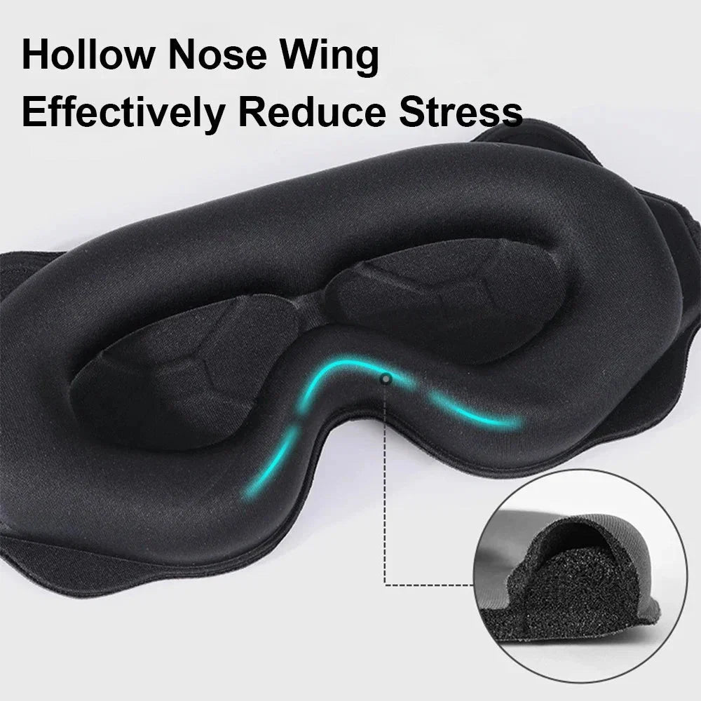 3D Sleeping Mask with Padded Light Blocking | Soft Ergonomic Eyeshade