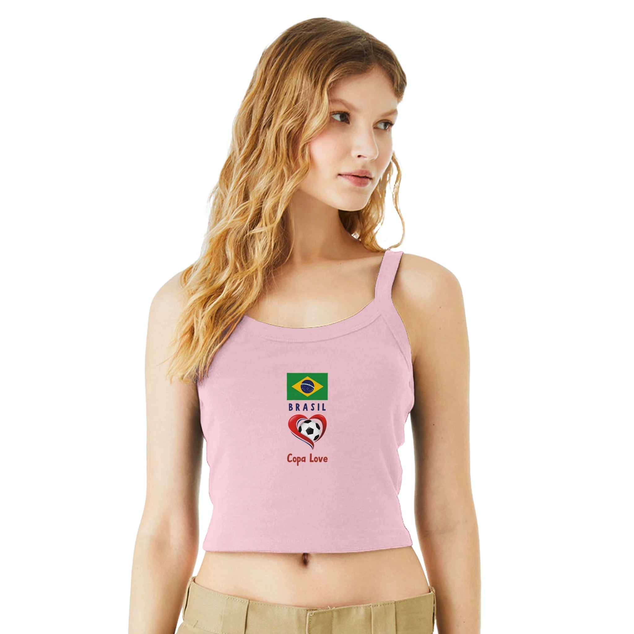 BRASIL - Copa Love Women's Ribbed Scoop Tank | Bella + Canvas