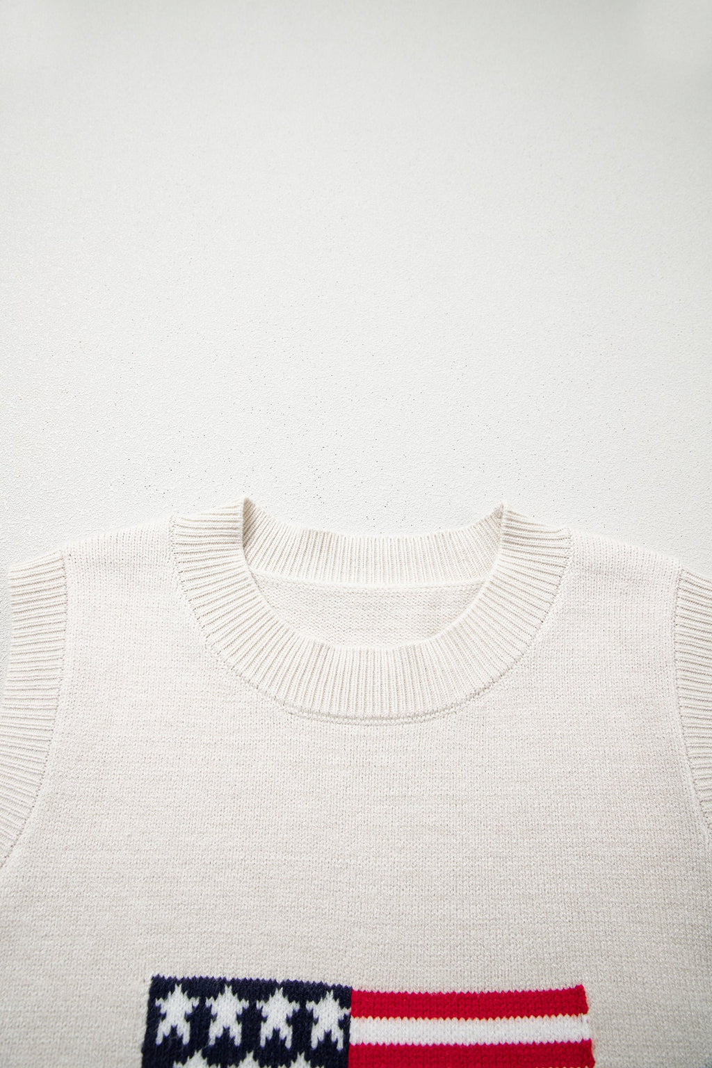 Parchment American Flag Sleeveless Sweater