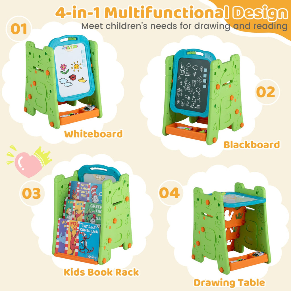 Kids Art Easel 4-in-1 Double Sided Magnetic Board