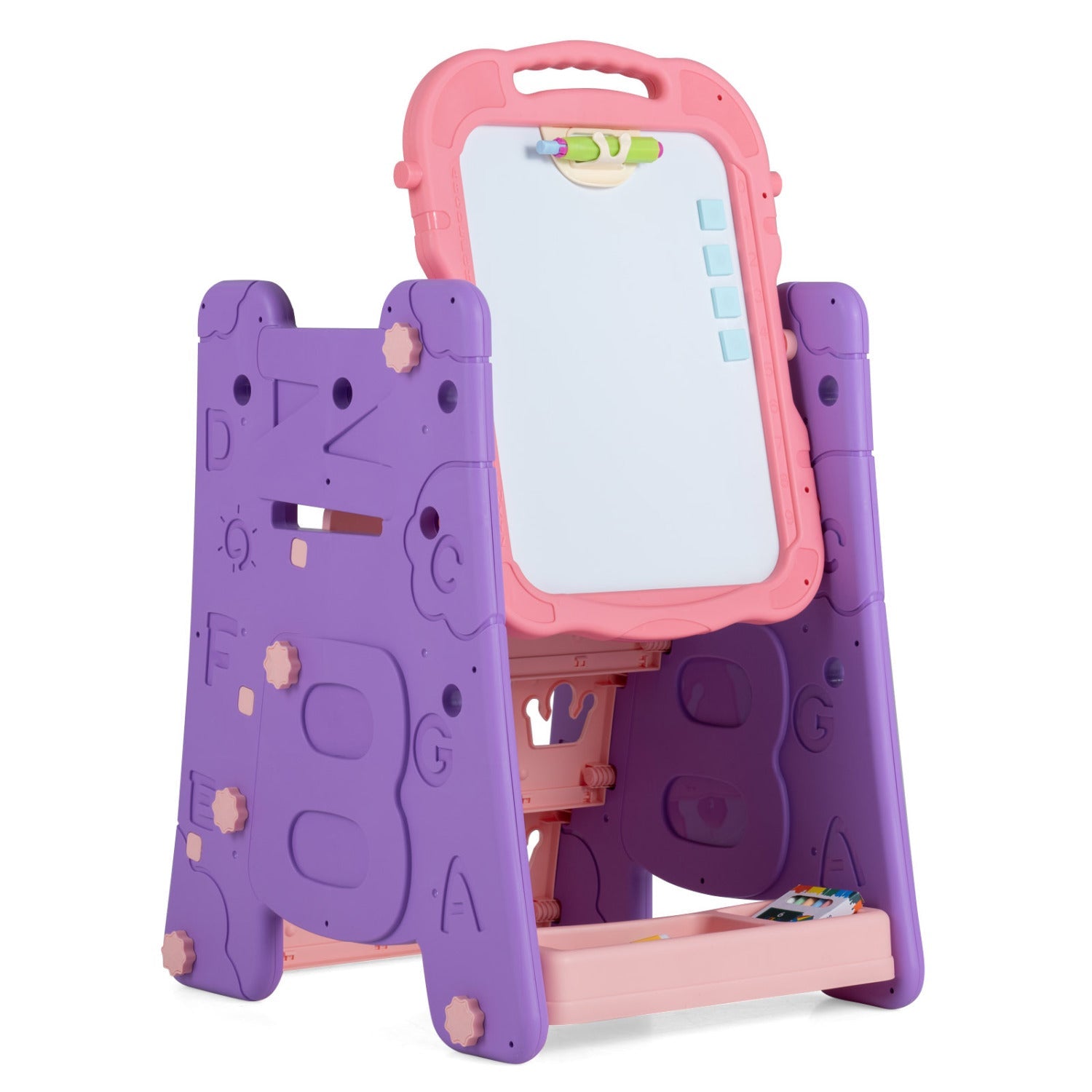 Kids Art Easel 4-in-1 Double Sided Magnetic Board