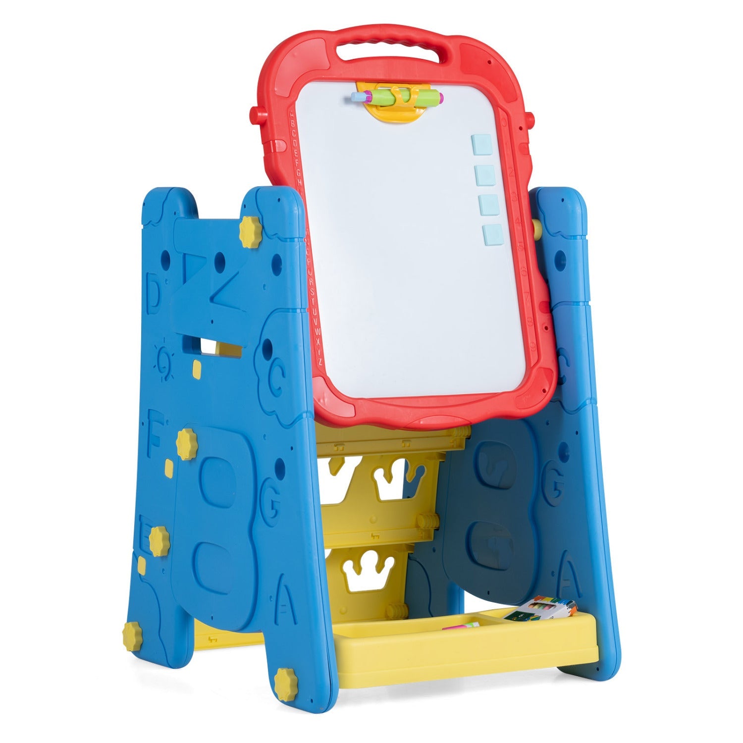 Kids Art Easel 4-in-1 Double Sided Magnetic Board