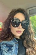 Oversized Round Frame Fashion Sunglasses