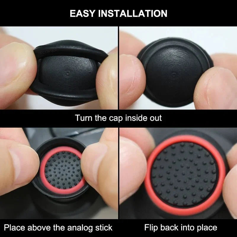 4PCS Silicone Thumbstick Grip Caps | Universal Joystick Covers for PS5, PS4, Xbox, Steam Deck, and Switch Pro Controllers
