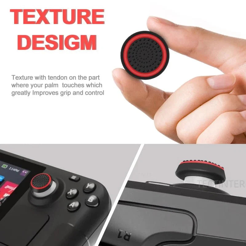 4PCS Silicone Thumbstick Grip Caps | Universal Joystick Covers for PS5, PS4, Xbox, Steam Deck, and Switch Pro Controllers