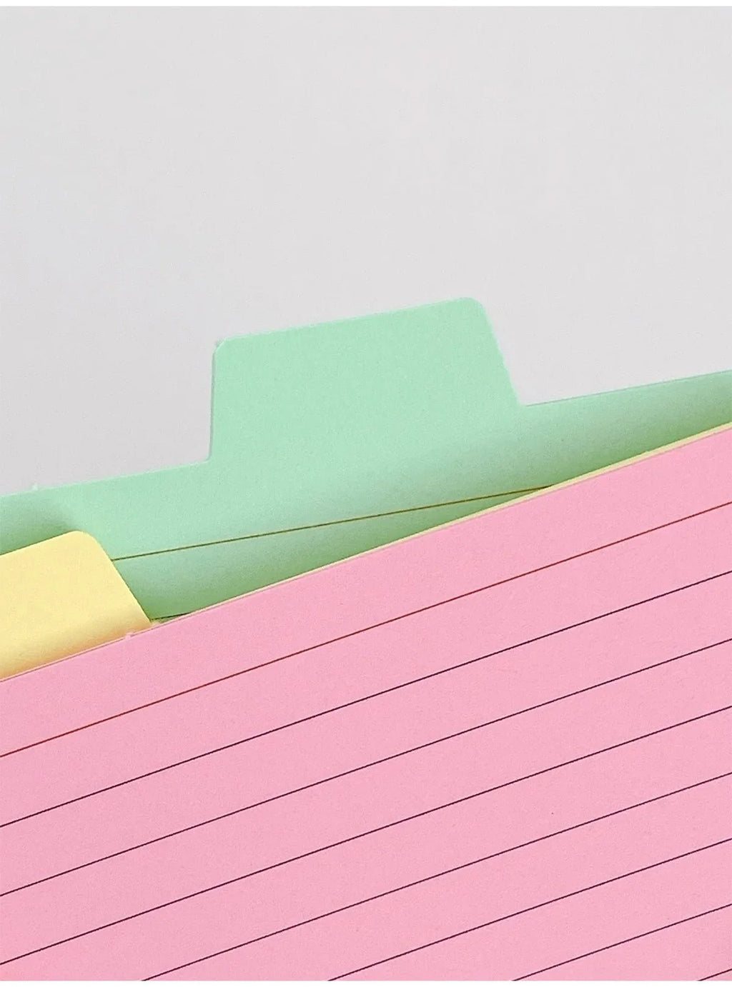 50 Pcs Index Label Papers with Tabs - 5 Colors