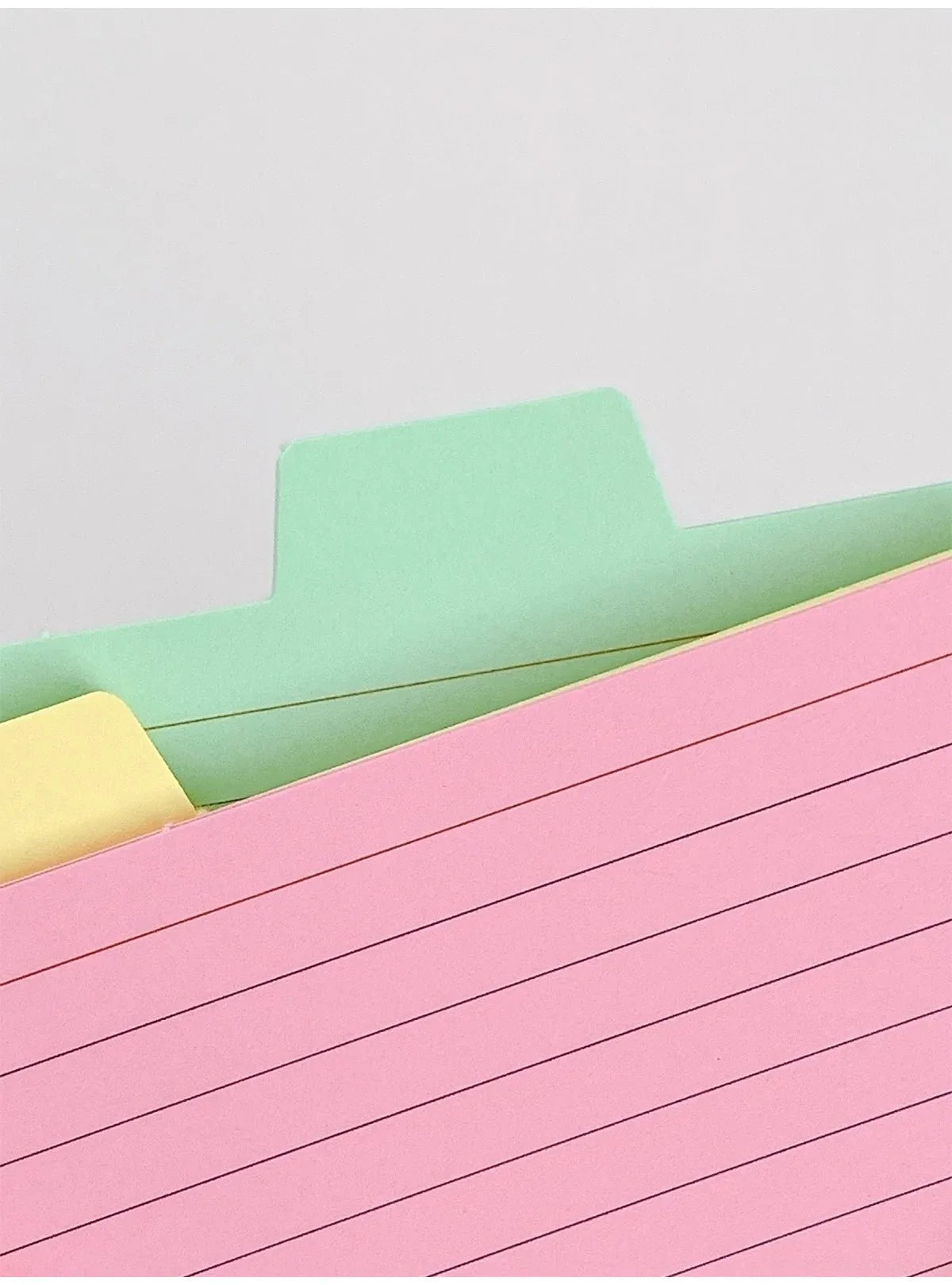 50 Pcs Index Label Papers with Tabs - 5 Colors