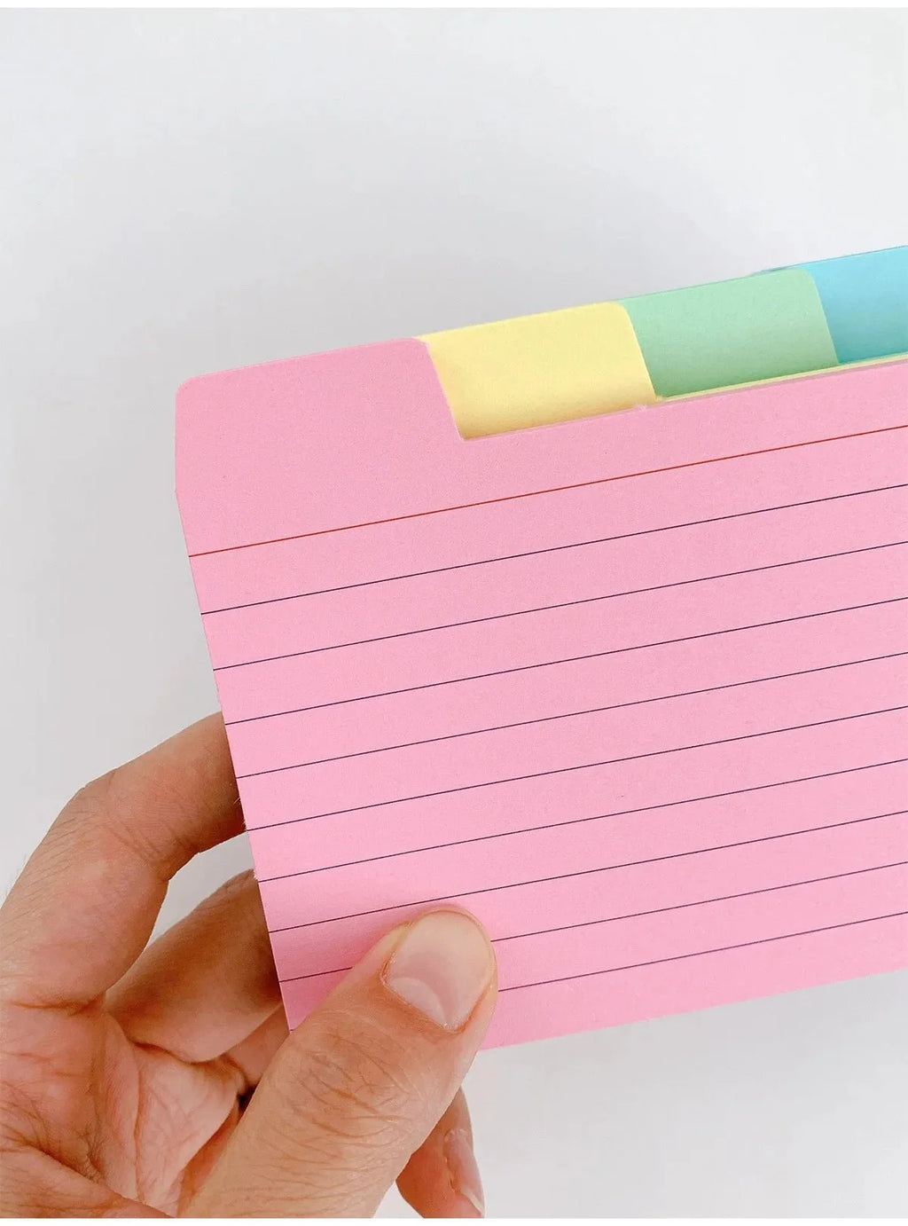50 Pcs Index Label Papers with Tabs - 5 Colors