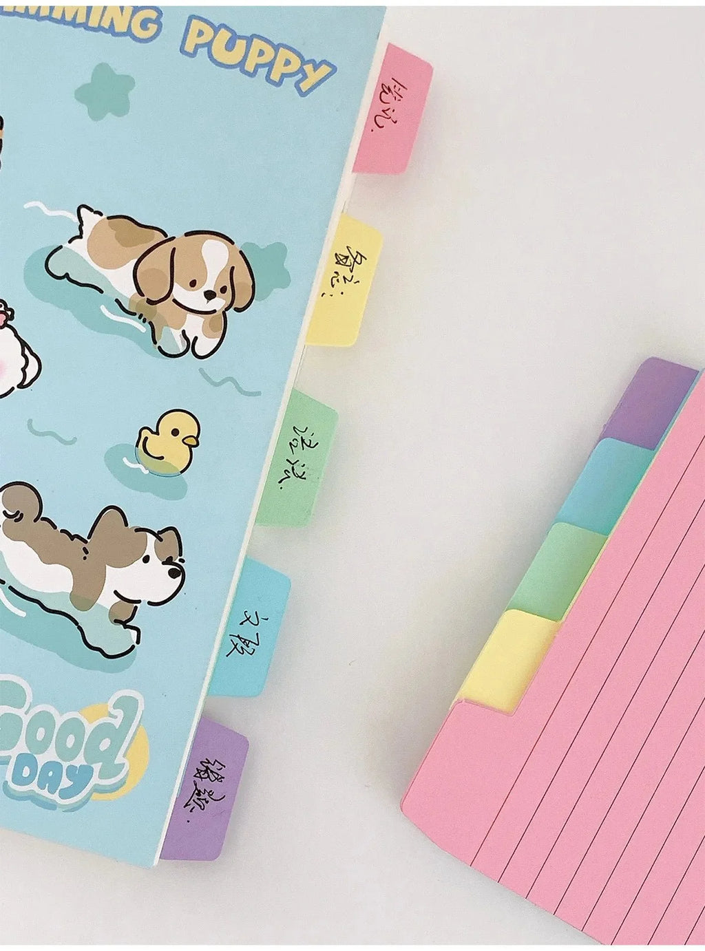 50 Pcs Index Label Papers with Tabs - 5 Colors