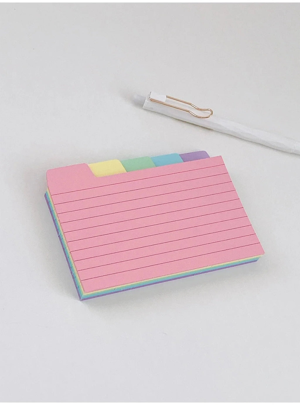 50 Pcs Index Label Papers with Tabs - 5 Colors