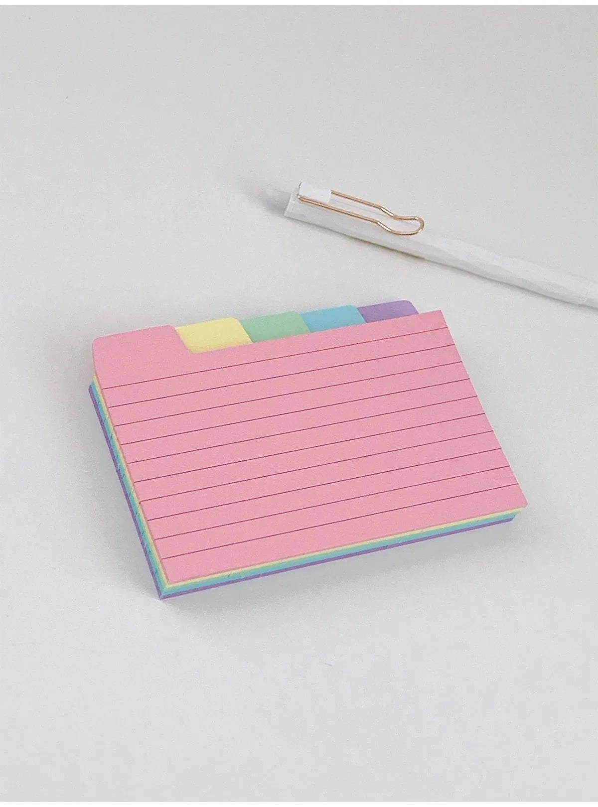 50 Pcs Index Label Papers with Tabs - 5 Colors
