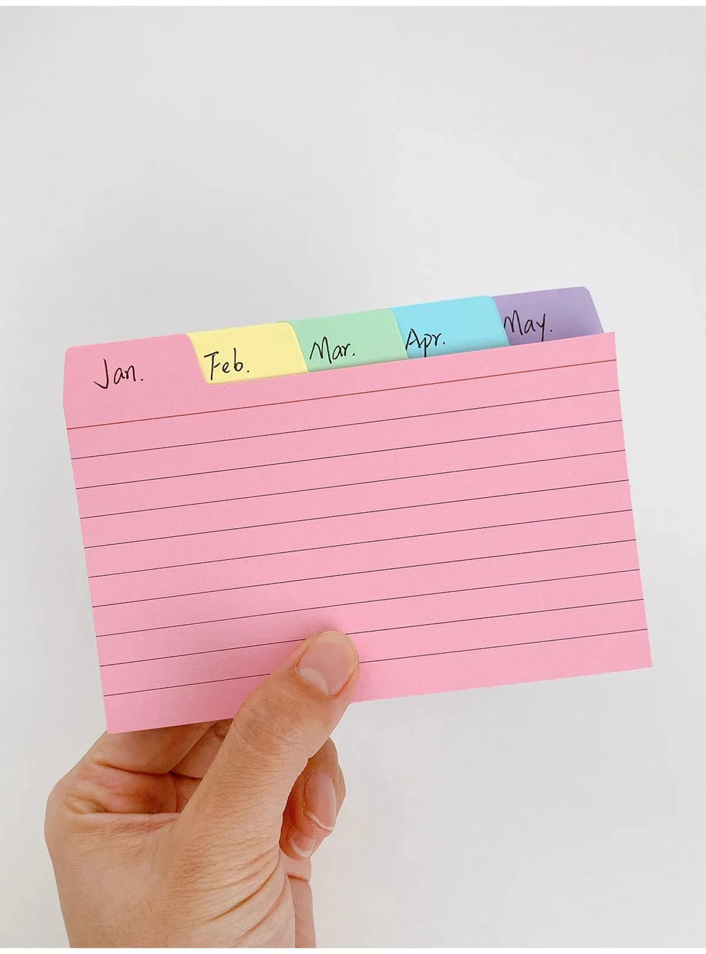 50 Pcs Index Label Papers with Tabs - 5 Colors