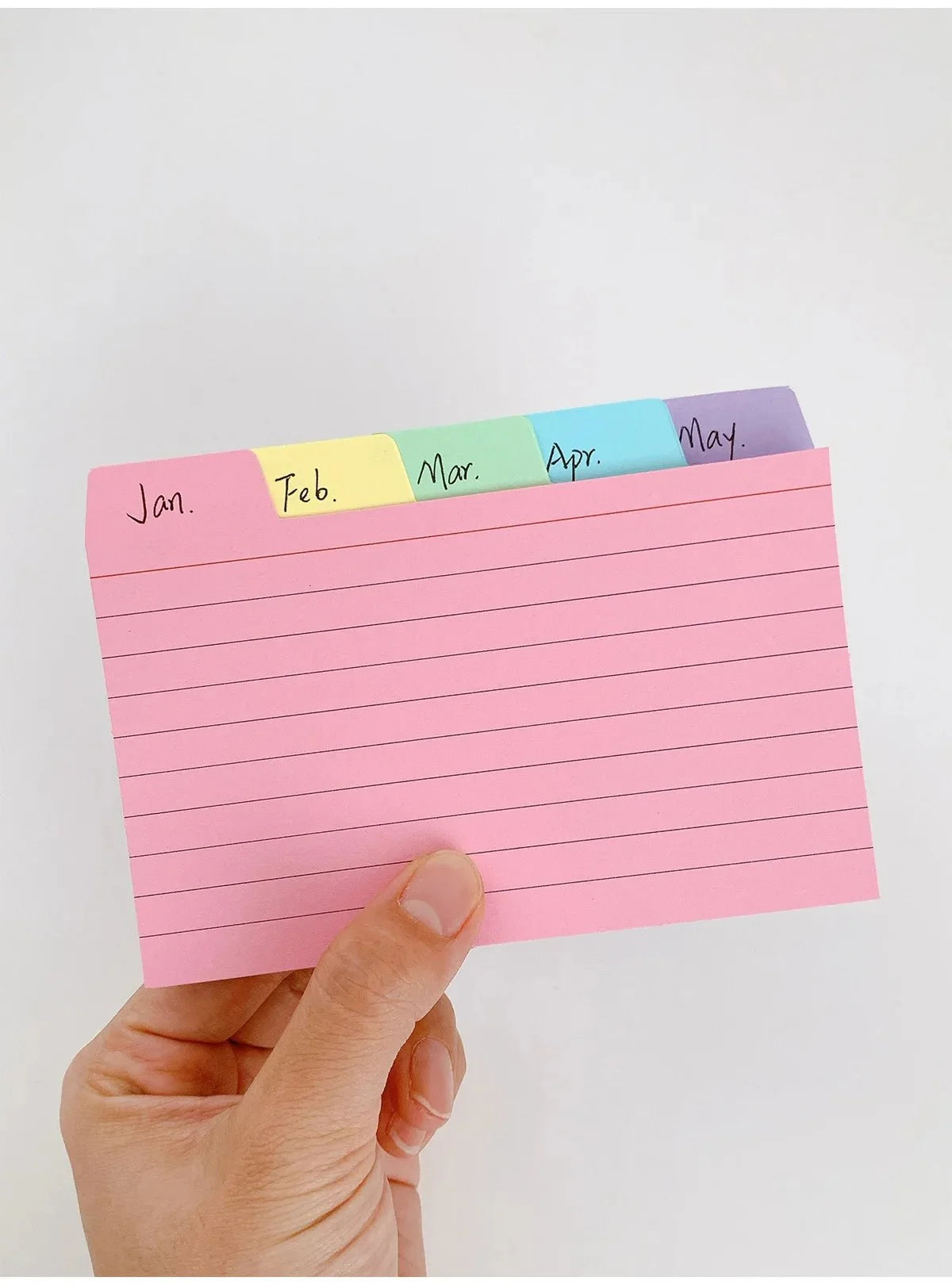 50 Pcs Index Label Papers with Tabs - 5 Colors