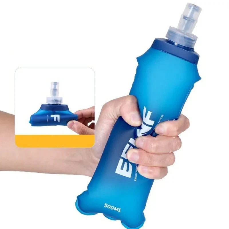 17oz Soft TPU Water Flask | Foldable BPA-Free Hydration Bottle for Outdoor Sports