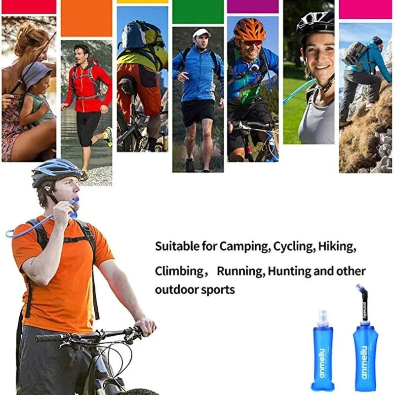17oz Soft TPU Water Flask | Foldable BPA-Free Hydration Bottle for Outdoor Sports