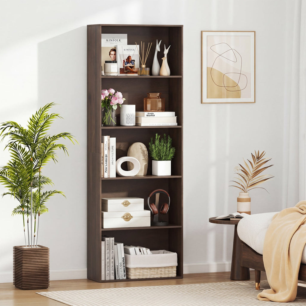 5-Tier Bookshelf Open Display Storage Organizer